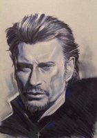 Portrait dessin Johnny halliday