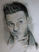 portrait dessin Matt Pokora sur photo