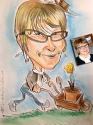 Caricature fan de plantes