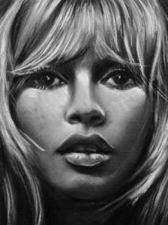 portrait dessin Brigitte Bardot