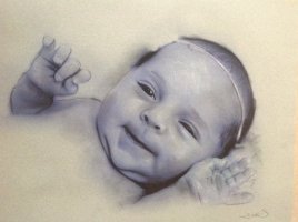 Portraitiste portrait dessin fusain pastel