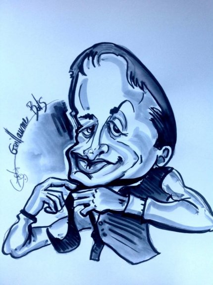 caricature dessin de Guillaume Bats