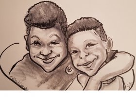 commande de caricature d'après photo d'enfants